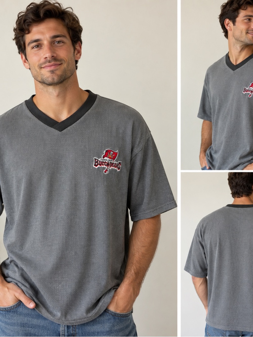 Vintage Lee Sport Tampa Bay Buccaneers V-Neck Shirt – Men's M